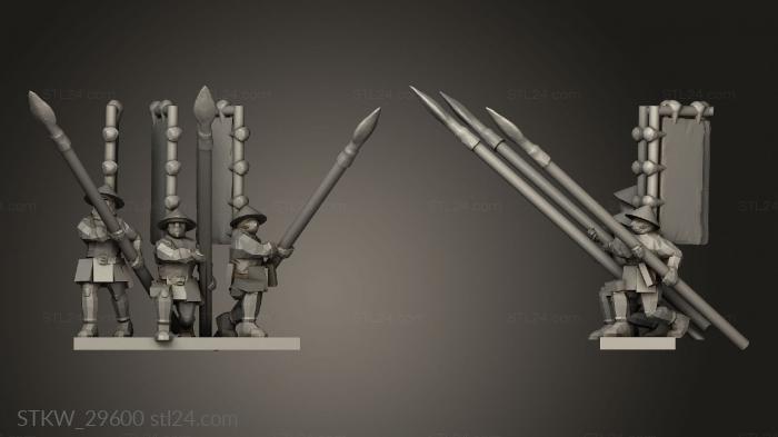 Military figurines (Samurai Spin strip, STKW_29600) 3D models for cnc