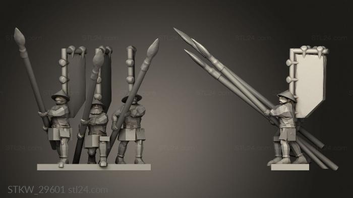 Military figurines (Samurai Spin strip, STKW_29601) 3D models for cnc