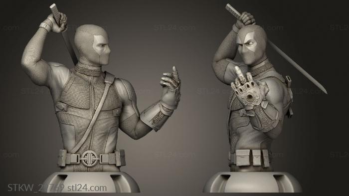 Military figurines (Deadpool Infinity Gauntlet back, STKW_29769) 3D models for cnc