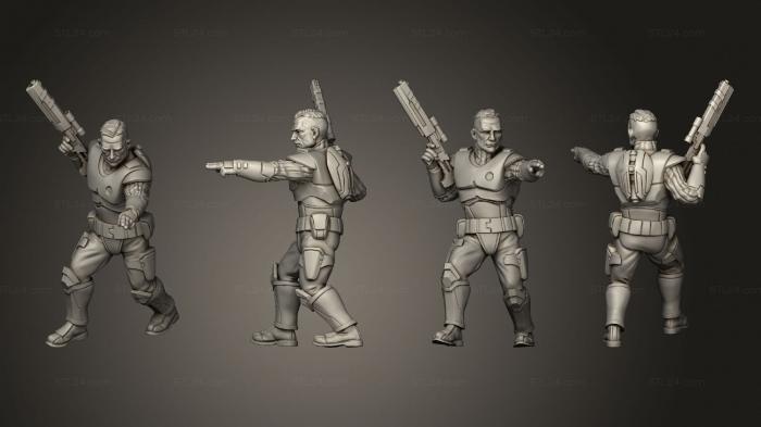 Military figurines (Authority Rangers commander nohelmet, STKW_2985) 3D models for cnc