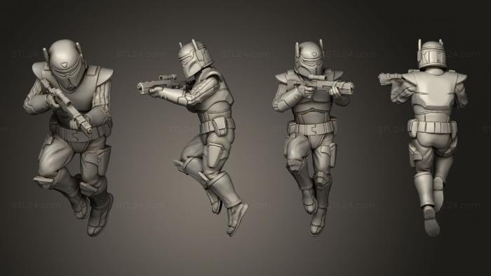 Military figurines (Authority Rangers flying body 2, STKW_2987) 3D models for cnc