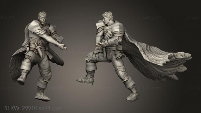 Military figurines (Demonic Feast Dark Swordsman sh, STKW_29910) 3D models for cnc