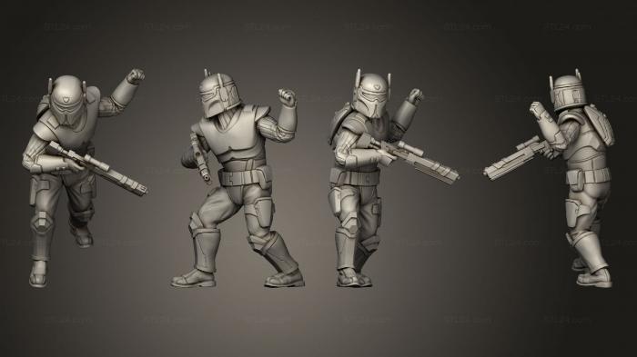 Military figurines (Authority Rangers pose 6, STKW_2995) 3D models for cnc