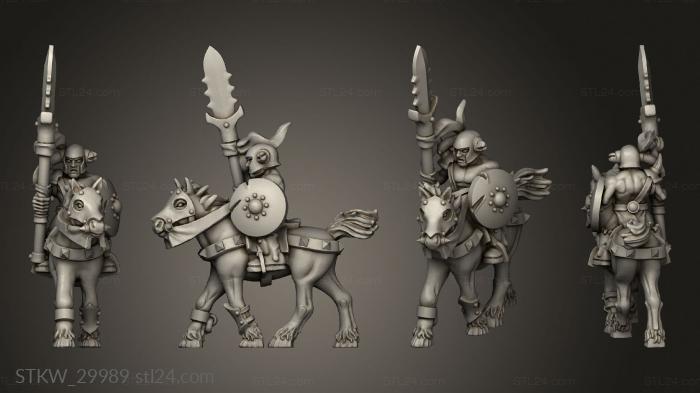 Military figurines (light cavalry, STKW_29989) 3D models for cnc