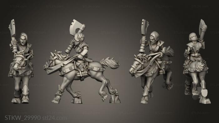 Military figurines (light cavalry, STKW_29990) 3D models for cnc