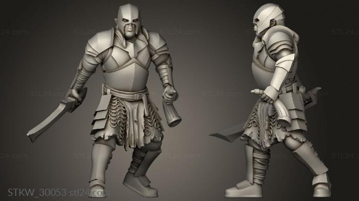 Military figurines (Orcs Horn, STKW_30053) 3D models for cnc