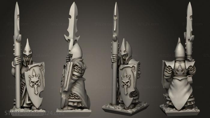 dire elf spear skull shields