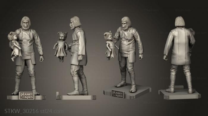 Military figurines (Doctor Zaius, STKW_30216) 3D models for cnc