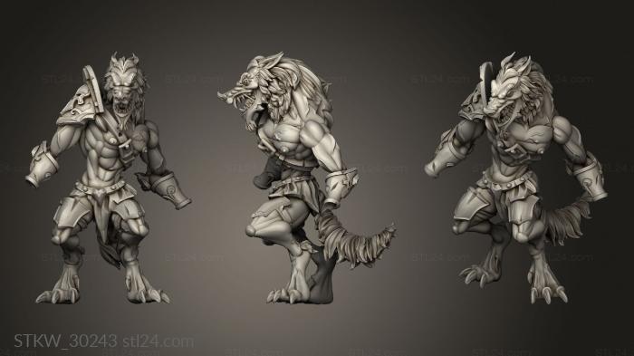 Military figurines (Doran Leader the Bloodthirsty Vampire Wolf, STKW_30243) 3D models for cnc