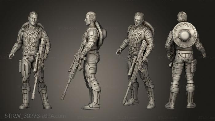 Military figurines (Atlantean Pioneer, STKW_30273) 3D models for cnc