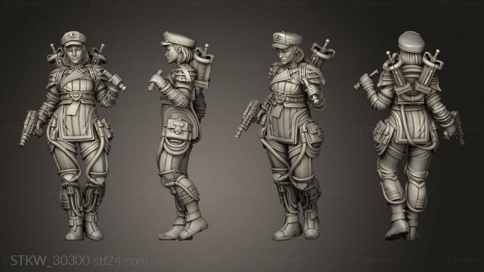 Military figurines (sino siberian mandate ssm guard, STKW_30300) 3D models for cnc