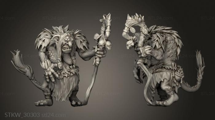 Military figurines (Draconic Tribes Frost, STKW_30303) 3D models for cnc