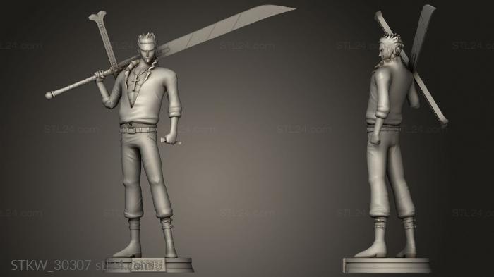 Military figurines (Dracule Mihawk, STKW_30307) 3D models for cnc