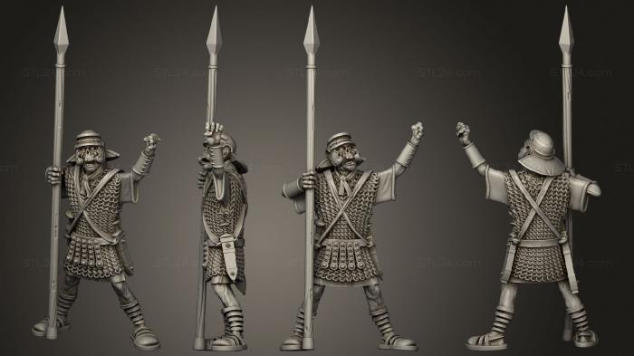 Military figurines (AUXILIA ON FOOT 3, STKW_3032) 3D models for cnc