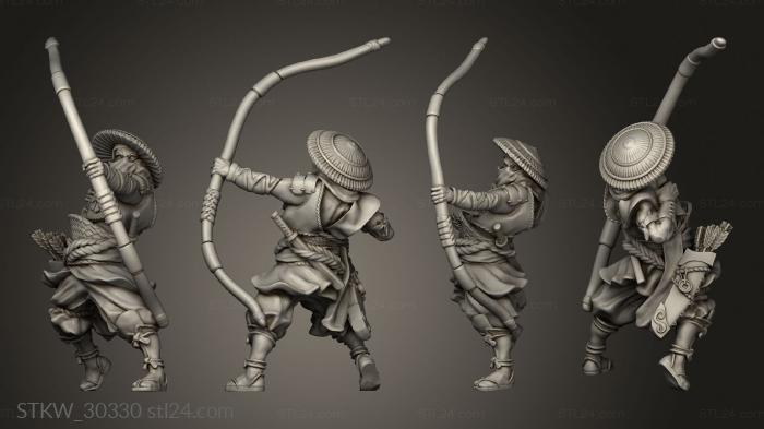 Military figurines (Dragon Empire Ashigaru Bow, STKW_30330) 3D models for cnc