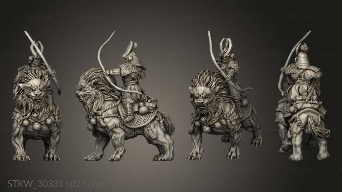 Military figurines (Dragon Empire Komainu Archer Bow, STKW_30331) 3D models for cnc