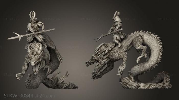 Military figurines (Dragon Empire Cavalry alone, STKW_30344) 3D models for cnc