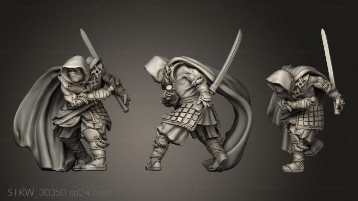 Military figurines (Dragon Empire Ninja, STKW_30350) 3D models for cnc