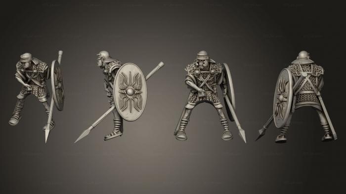 Military figurines (AUXILIA RIDERS 4, STKW_3036) 3D models for cnc
