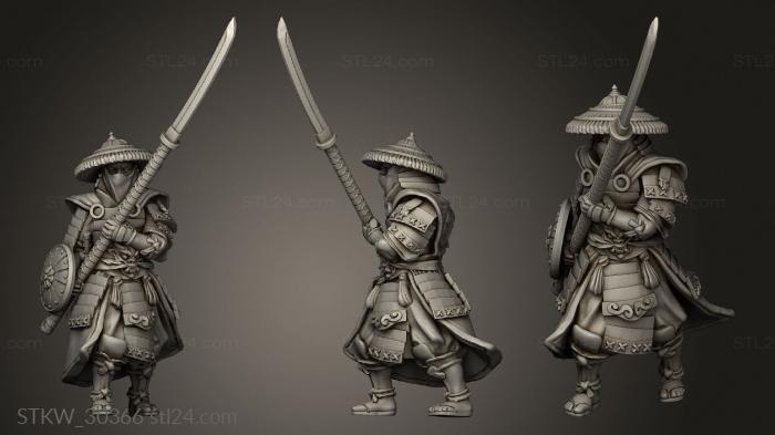 Military figurines (Dragon Empire with Ashigaru Spear, STKW_30366) 3D models for cnc