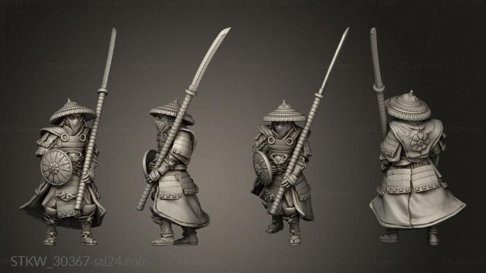 Military figurines (Dragon Empire with Ashigaru Spear, STKW_30367) 3D models for cnc