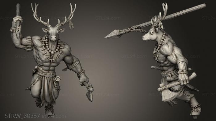 Military figurines (Dragon Trapper Stag Minotaur Boi, STKW_30387) 3D models for cnc