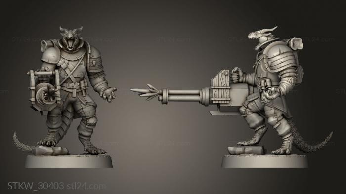 Military figurines (Dragon War Annihilators Male Burn, STKW_30403) 3D models for cnc