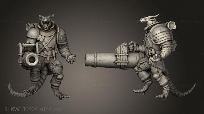 Military figurines (Dragon War Annihilators Male Burn, STKW_30404) 3D models for cnc