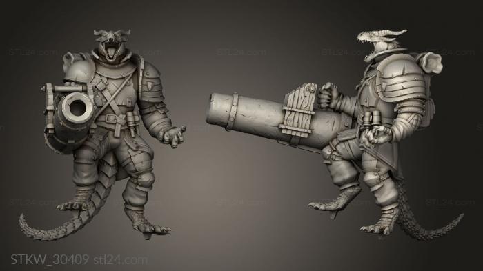 Military figurines (Dragon War Annihilators Male Dragon Burn, STKW_30409) 3D models for cnc