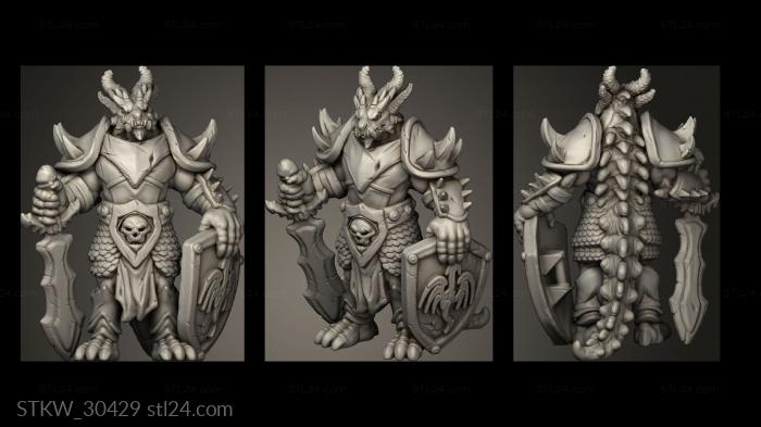 Military figurines (Dragonborn, STKW_30429) 3D models for cnc