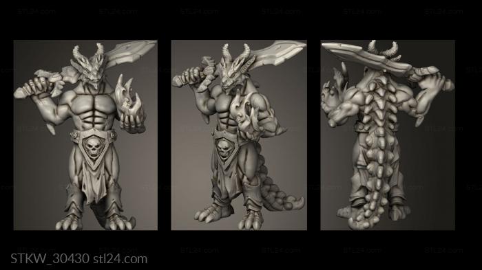 Military figurines (Dragonborn, STKW_30430) 3D models for cnc