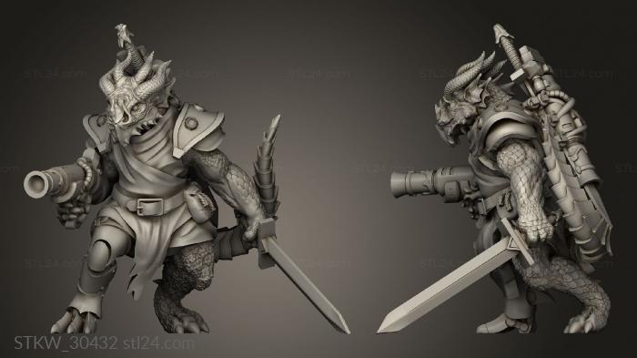 Military figurines (Dragonborn Artificer, STKW_30432) 3D models for cnc