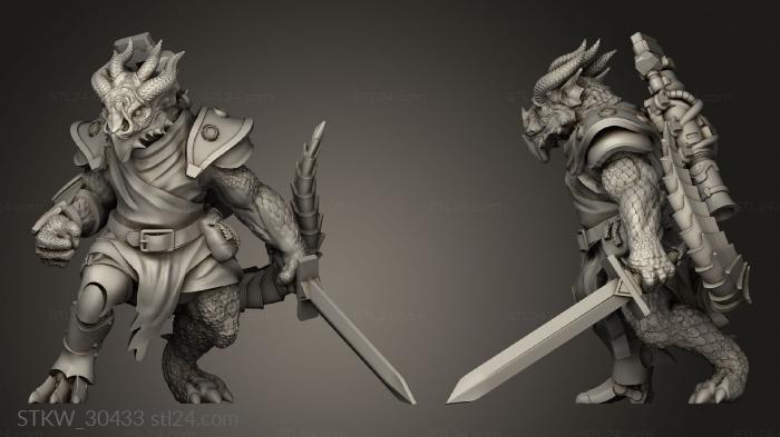 Military figurines (Dragonborn Artificer, STKW_30433) 3D models for cnc