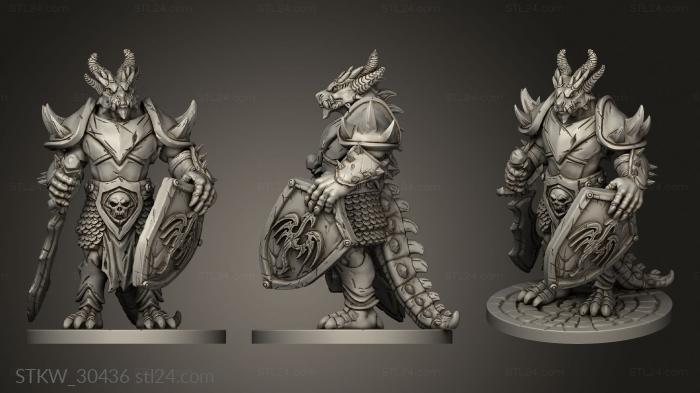 Military figurines (Dragonborn Base, STKW_30436) 3D models for cnc