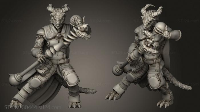 Military figurines (Dragonborn Sorcerer dragonborn, STKW_30444) 3D models for cnc