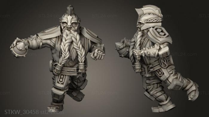 Military figurines (Dragon Dwarven Lines, STKW_30458) 3D models for cnc