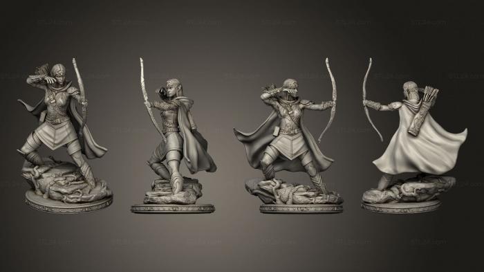 Military figurines (Azel female elf, STKW_3046) 3D models for cnc