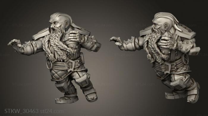 Military figurines (Dragon Dwarven Runners Runner, STKW_30463) 3D models for cnc