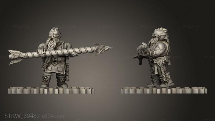 Military figurines (Ballista Dwarven Holds Balista, STKW_30482) 3D models for cnc