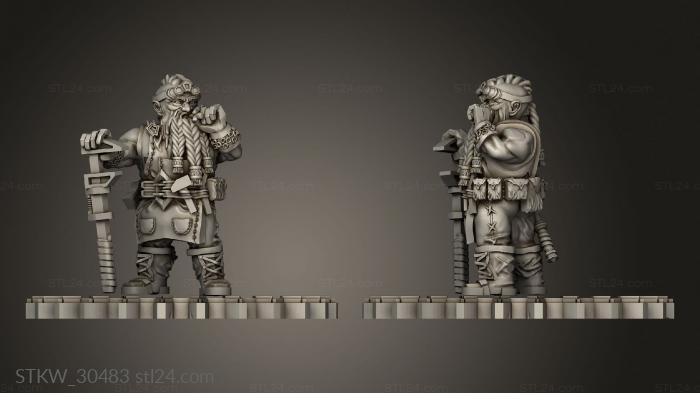 Military figurines (Ballista Dwarven Holds Balista, STKW_30483) 3D models for cnc