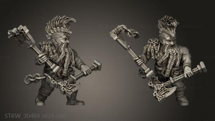 Military figurines (Dragon Dwarf Seekers, STKW_30484) 3D models for cnc