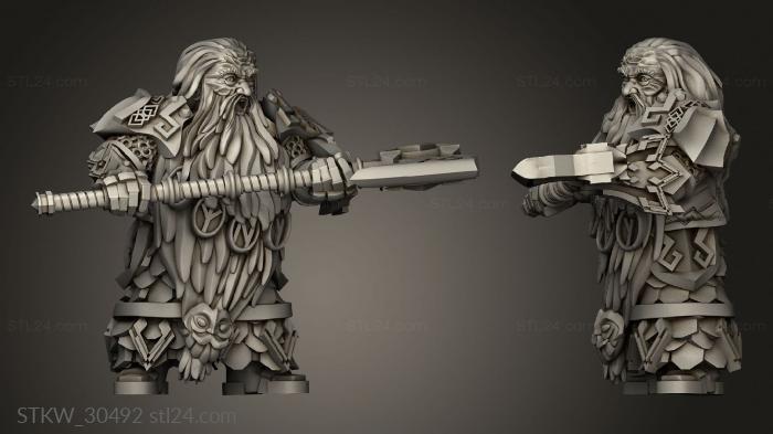 Military figurines (Gray Beards Dwarven Holds Greybeard, STKW_30492) 3D models for cnc