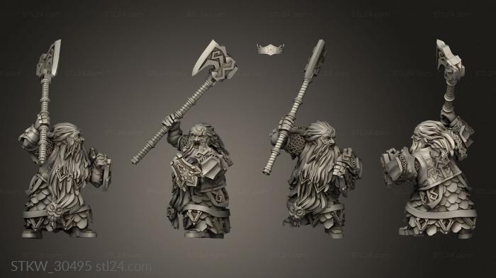 Military figurines (Gray Beards Dwarven Holds Greybeard, STKW_30495) 3D models for cnc