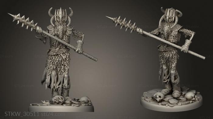 Military figurines (draugr king olaf, STKW_30511) 3D models for cnc