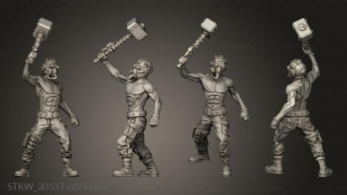 Military figurines (CRAZY MIND VANDAL, STKW_30537) 3D models for cnc