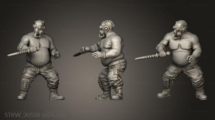 Military figurines (CRAZY MIND VANDAL, STKW_30538) 3D models for cnc