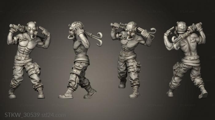 Military figurines (CRAZY MIND VANDAL, STKW_30539) 3D models for cnc