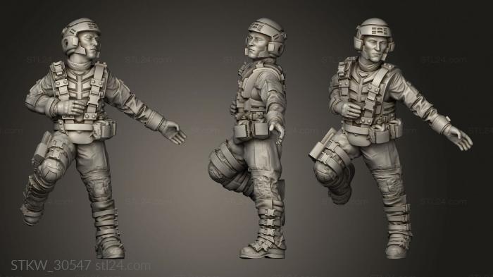 Military figurines (DEAD SPACEBORNE INFANTRY, STKW_30547) 3D models for cnc