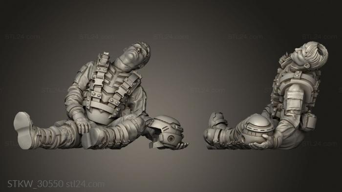 Military figurines (DEAD SPACEBORNE INFANTRY, STKW_30550) 3D models for cnc