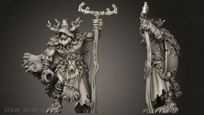 Military figurines (Dark Forest DF Druid, STKW_30578) 3D models for cnc